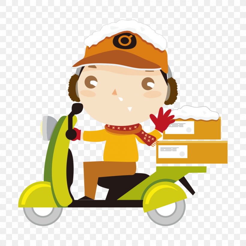 Take-out Courier Cartoon Vector Graphics, PNG, 1000x1000px, Takeout, Cartoon, Comics, Courier, Fictional Character Download Free