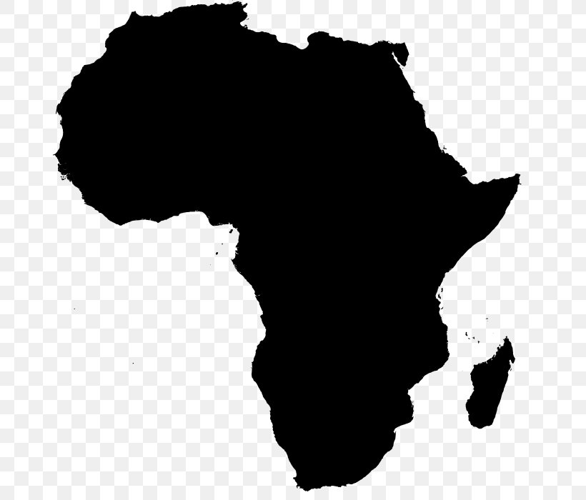 Africa Blank Map, PNG, 700x700px, Africa, Black, Black And White, Blank Map, Color Download Free