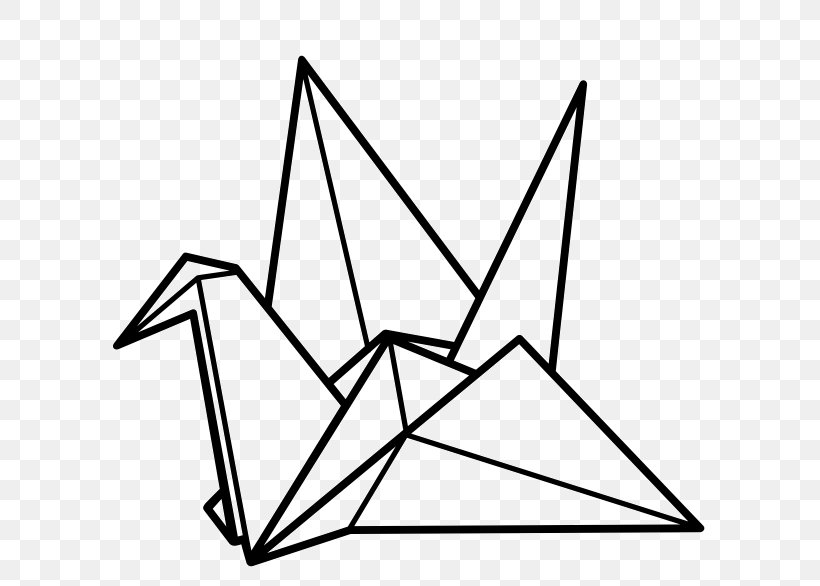 Crane Paper Animals Origami Orizuru, PNG, 700x586px, Crane, Area, Art, Art Paper, Black Download Free