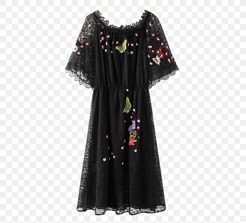 Dress Lace Sleeve Shoulder Embroidery, PNG, 558x744px, Dress, Black, Black M, Clothing, Clothing Sizes Download Free