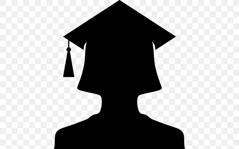 Graduation Ceremony Silhouette Woman Clip Art, PNG, 512x512px, Graduation Ceremony, Black, Black And White, Female, Graduate University Download Free