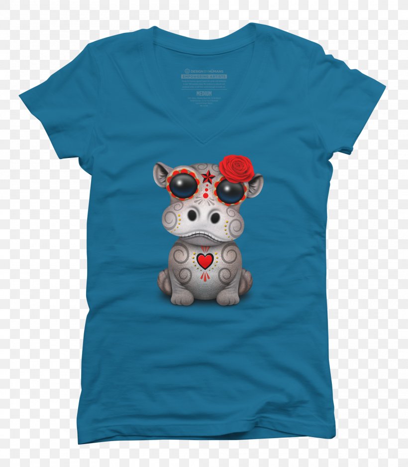 T-shirt Clothing Sleeve Hippopotamus Bluza, PNG, 2100x2400px, Tshirt, Animal, Blue, Bluza, Clothing Download Free