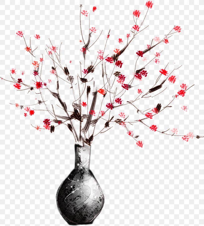 Vase Chinoiserie Plum Blossom, PNG, 1060x1173px, Vase, Architecture, Blossom, Branch, Cherry Blossom Download Free