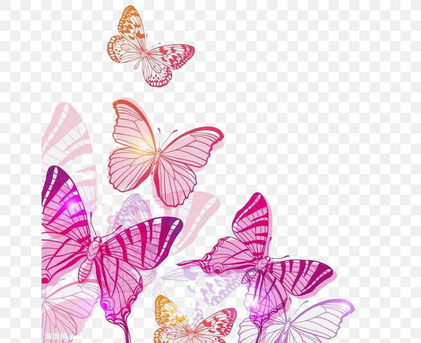 Butterfly Royalty-free Clip Art, PNG, 658x669px, Butterfly, Color, Flower, Insect, Invertebrate Download Free