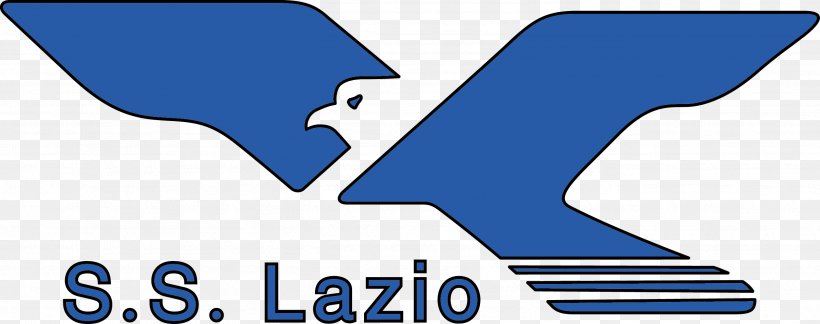 SS Lazio Rome Logo Vector Graphics Clip Art, PNG, 2595x1028px, Ss Lazio, Blue, Brand, Cdr, Diens Download Free