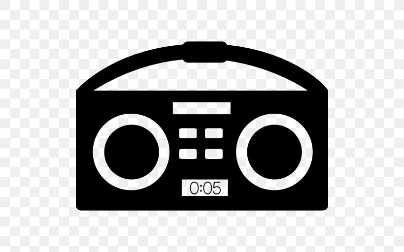 Boombox, PNG, 512x512px, Boombox, Area, Black, Black And White, Brand Download Free