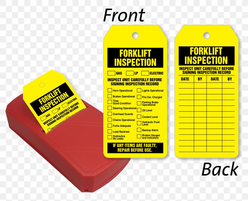 Forklift Inspection Fire Extinguishers Overhead Crane St Louis Tag Co., PNG, 800x665px, Forklift, Brand, Card Stock, Fire Extinguishers, Fire Sprinkler System Download Free