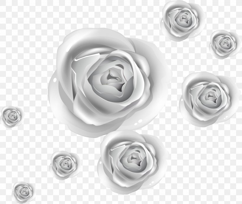 Rose Silver, PNG, 2122x1787px, 3d Computer Graphics, Rose, Black And White, Body Jewelry, Flower Download Free