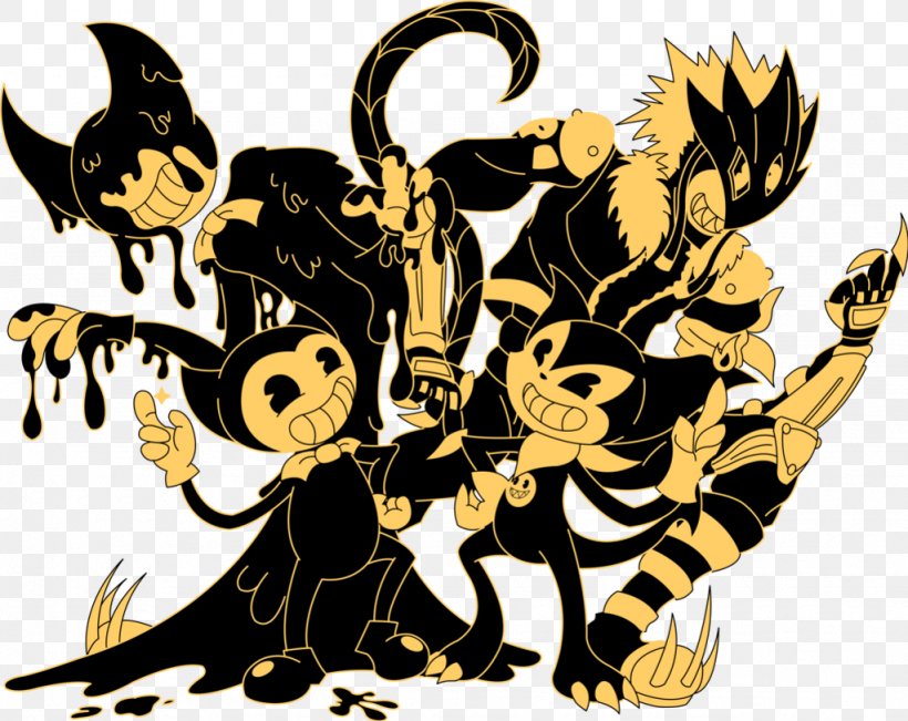 Bendy And The Ink Machine Drawing Indie T-shirt Impmon, PNG, 1024x813px, Bendy And The Ink Machine, Animated Cartoon, Animation, Cartoon, Cuphead Download Free
