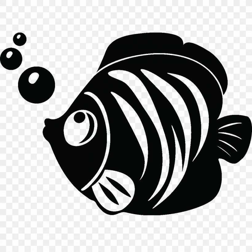 Sticker Fish Wall Decal Label, PNG, 1200x1200px, Sticker, Adhesive, Animal, Artwork, Black Download Free