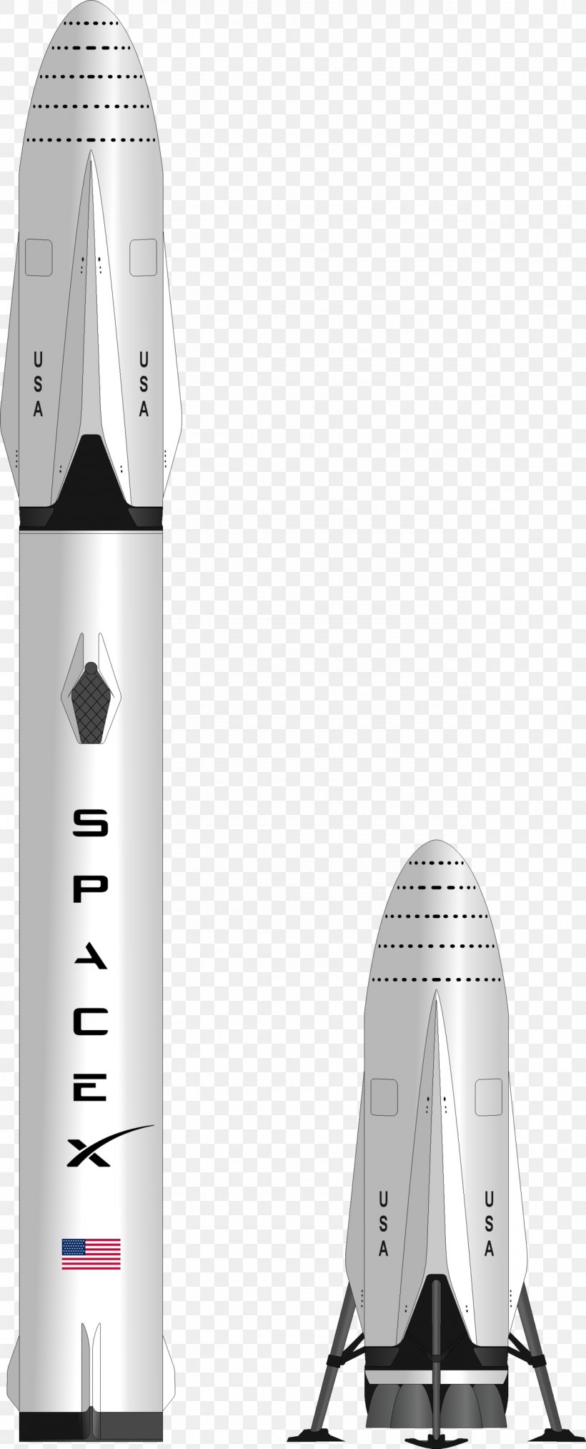 SpaceX Mars Transportation Infrastructure Rocket Spacecraft BFR, PNG, 1280x3165px, Rocket, Audio, Audio Equipment, Bfr, Booster Download Free