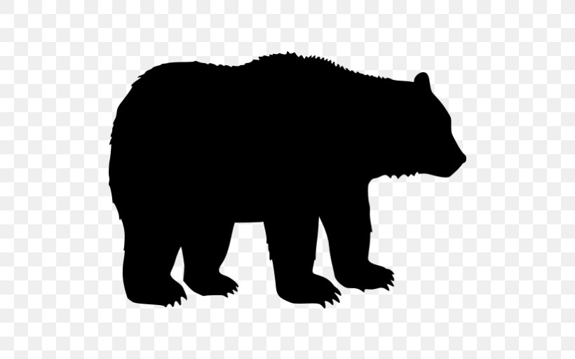 American Black Bear Grizzly Bear Polar Bear Clip Art, PNG, 512x512px, American Black Bear, Art, Bear, Black, Black And White Download Free