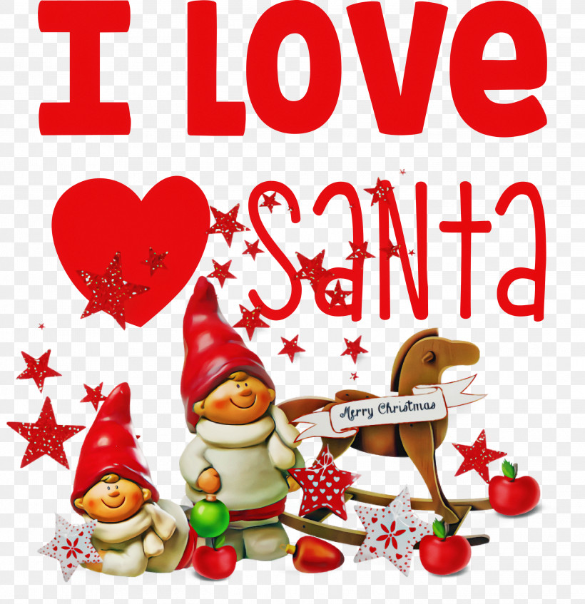 I Love Santa Santa Christmas, PNG, 2904x3000px, I Love Santa, Christmas, Christmas Day, Christmas Ornament, Christmas Ornament M Download Free