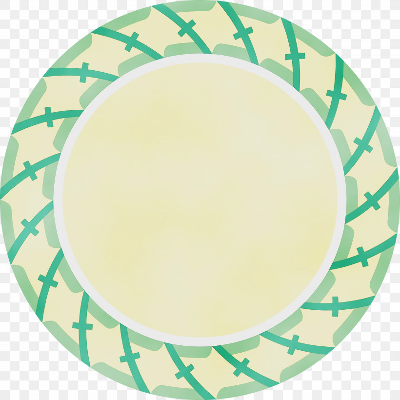 Dishware Green Plate Yellow Tableware, PNG, 3000x3000px, Circle Frame, Dinnerware Set, Dishware, Green, Paint Download Free