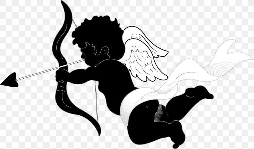 Cupid Royalty-free Clip Art, PNG, 945x557px, Cupid, Art, Black, Black And White, Cartoon Download Free