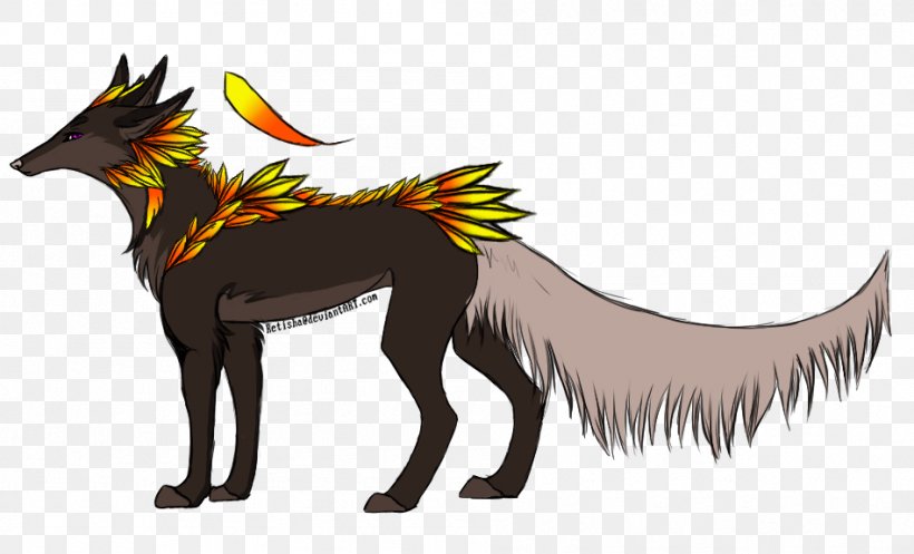 Fox Horse Dog Legendary Creature, PNG, 948x575px, Watercolor, Cartoon, Flower, Frame, Heart Download Free