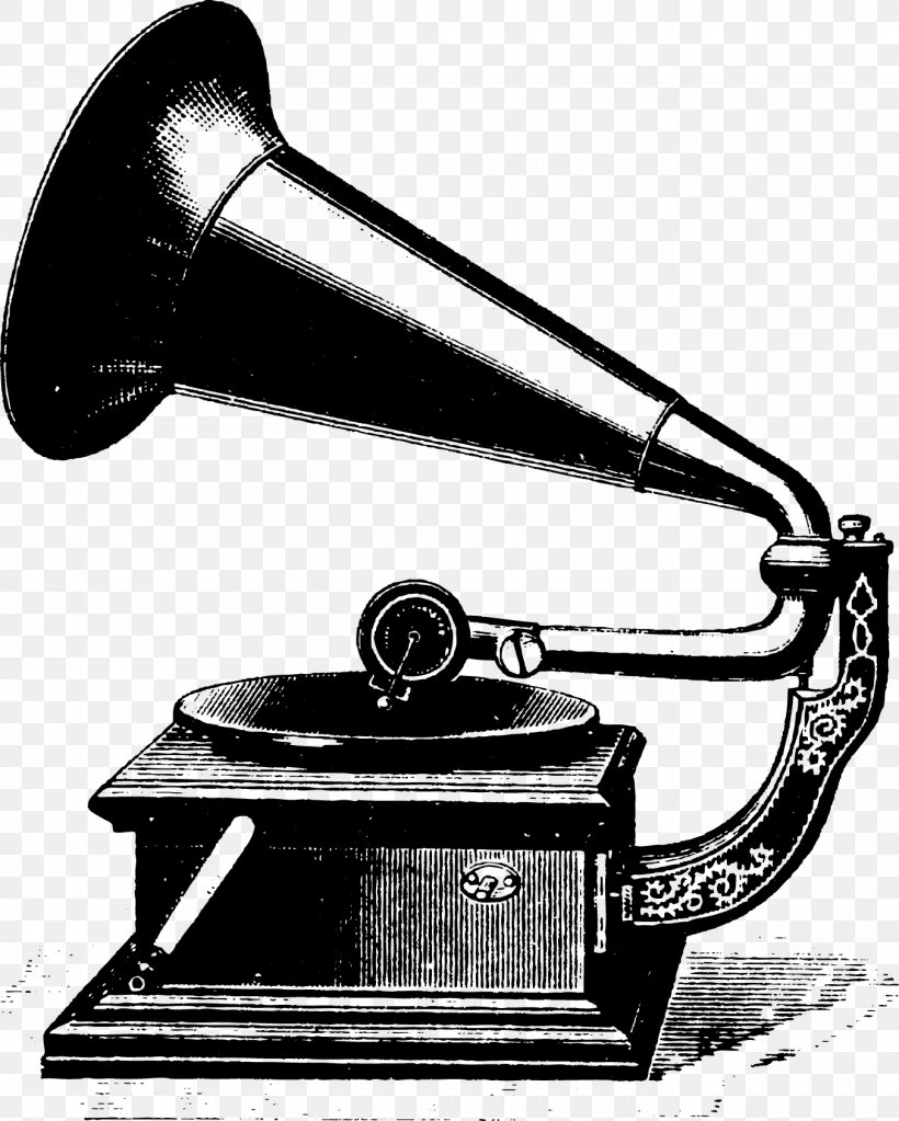 Phonograph Record Antique Clip Art, PNG, 1353x1688px, Phonograph, Antique, Black And White, Drawing, Illustrator Download Free