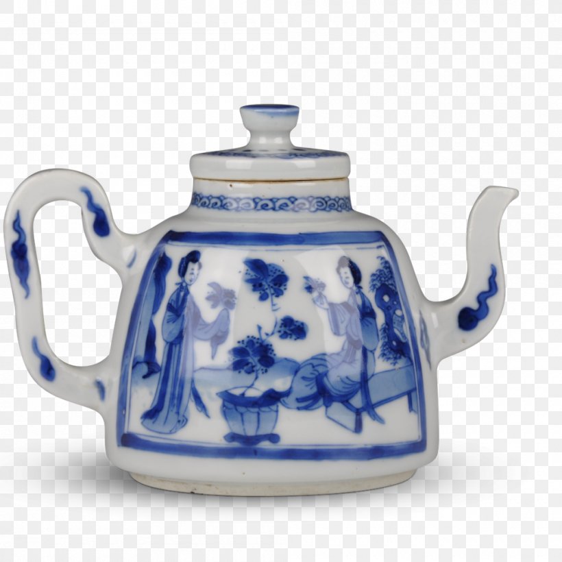 Teapot Kettle Blue And White Pottery Ceramic, PNG, 1000x1000px, Teapot, Blue And White Porcelain, Blue And White Pottery, Ceramic, Cobalt Download Free