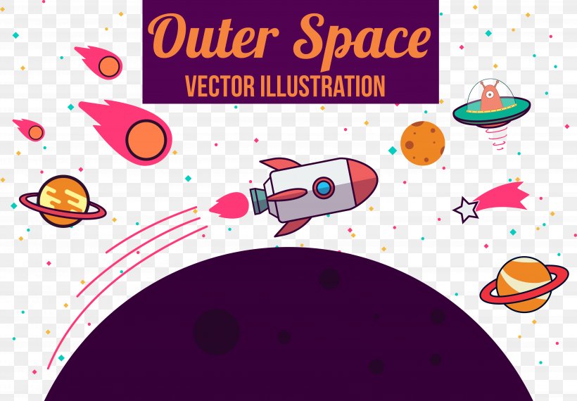 Rocket Universe Outer Space Illustration, PNG, 5804x4039px, Rocket, Area, Astronaut, Brand, Cohete Espacial Download Free