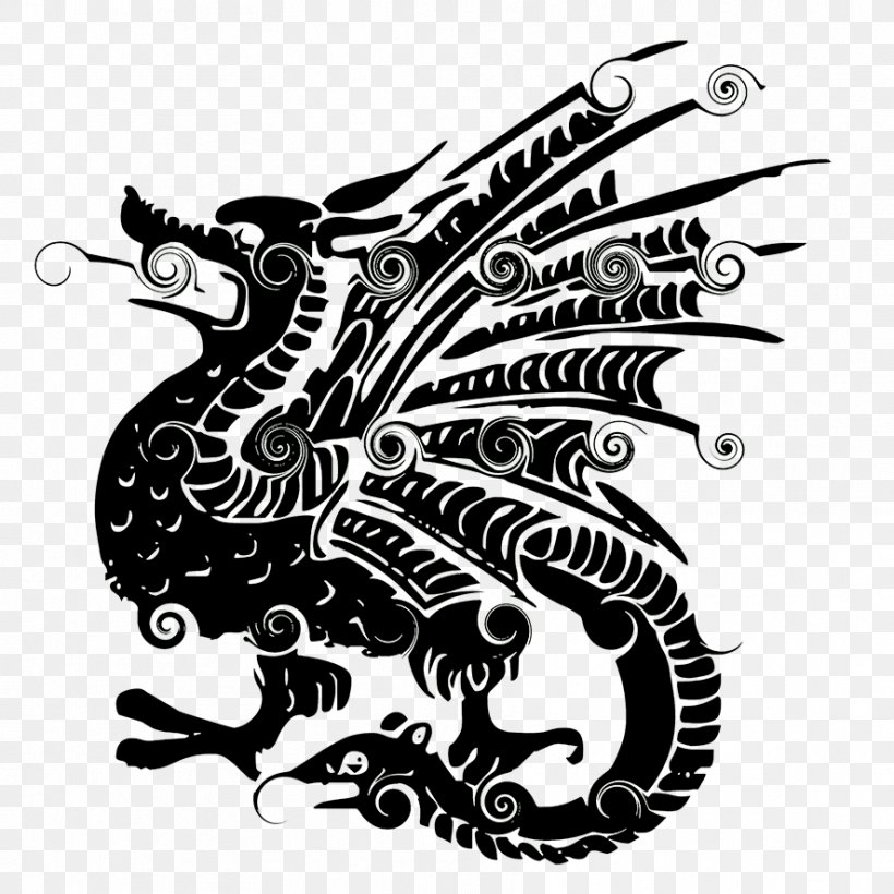 Chinese Dragon Public Domain Clip Art, PNG, 886x886px, Dragon, Art, Black And White, Chinese Dragon, Devil Download Free