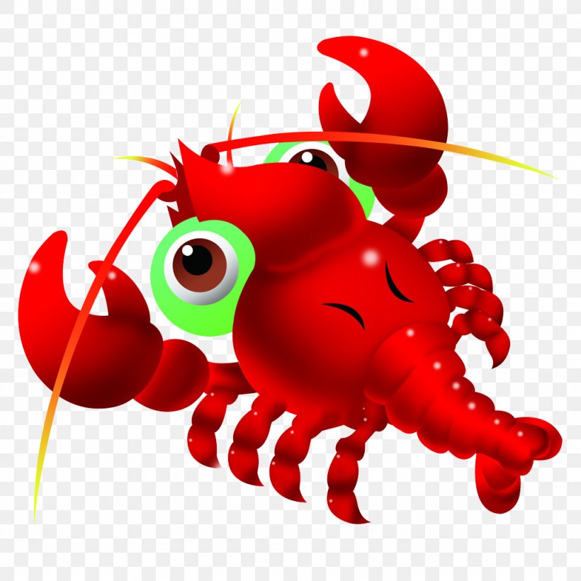 Lobster Cartoon Clip Art, PNG, 1024x1024px, Watercolor, Cartoon, Flower, Frame, Heart Download Free