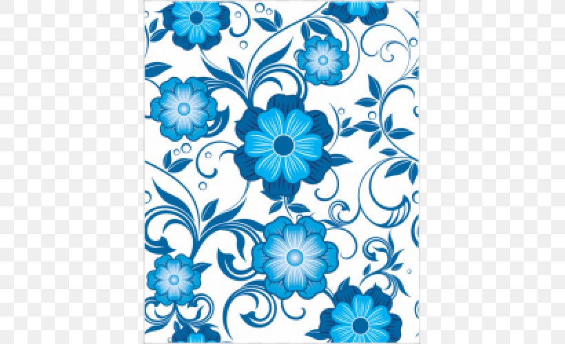 Paper Floral Design Flower Blue Partition Wall, PNG, 500x500px, Paper, Adhesive, Aqua, Architectural Engineering, Area Download Free