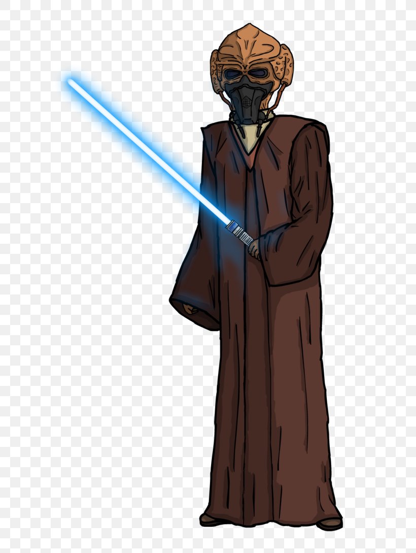 Plo Koon Drawing Star Wars Lightsaber, PNG, 734x1089px, Plo Koon, Cartoon, Cold Weapon, Costume, Costume Design Download Free