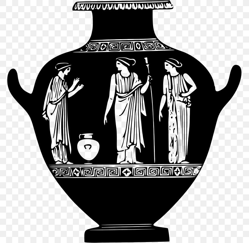 Pottery Of Ancient Greece Vase, PNG, 772x800px, Ancient Greece, Ancient Greek, Ancient Greek Art, Black And White, Ceramic Download Free