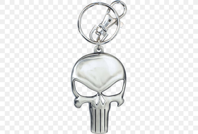 Punisher Key Chains Marvel Comics Marvel Cinematic Universe, PNG, 555x555px, Punisher, American Comic Book, Body Jewelry, Bone, Chain Download Free