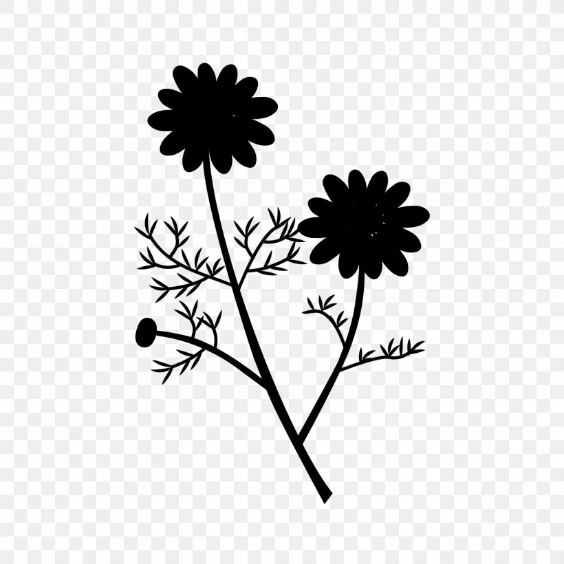 Chrysanthemum Leaf Floral Design Pattern, PNG, 1500x1500px, Chrysanthemum, Blackandwhite, Branch, Computer, Daisy Family Download Free