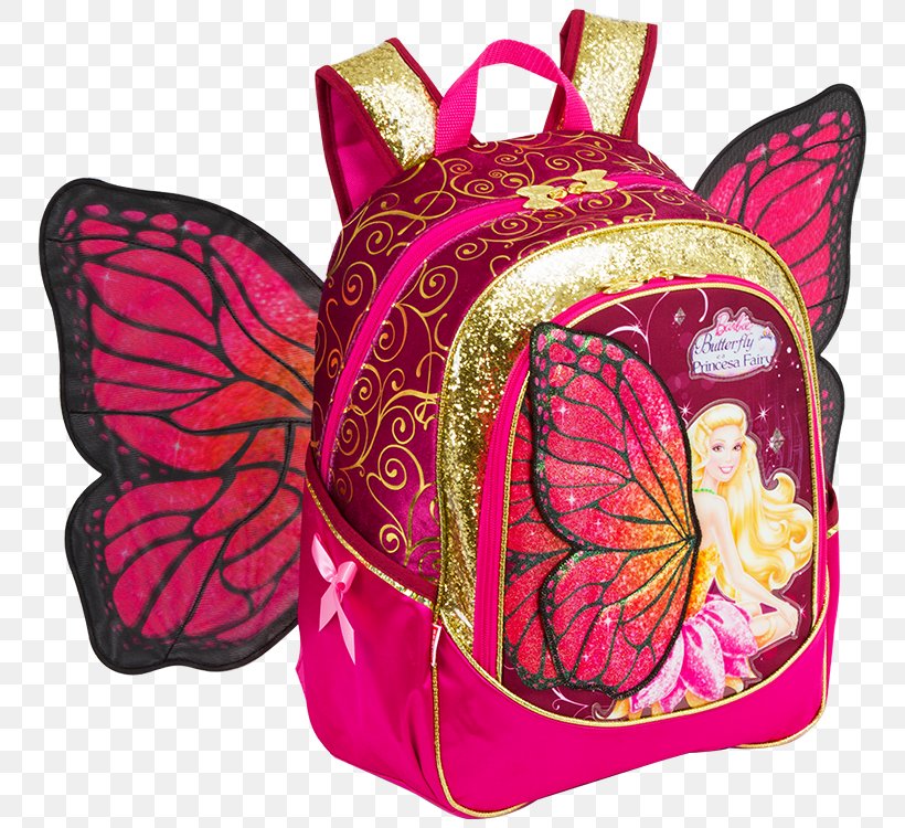 Handbag Stephen Joseph Sidekick Backpack Barbie, PNG, 750x750px, Bag, Backpack, Barbie, Barbie Mariposa, Butterfly Download Free