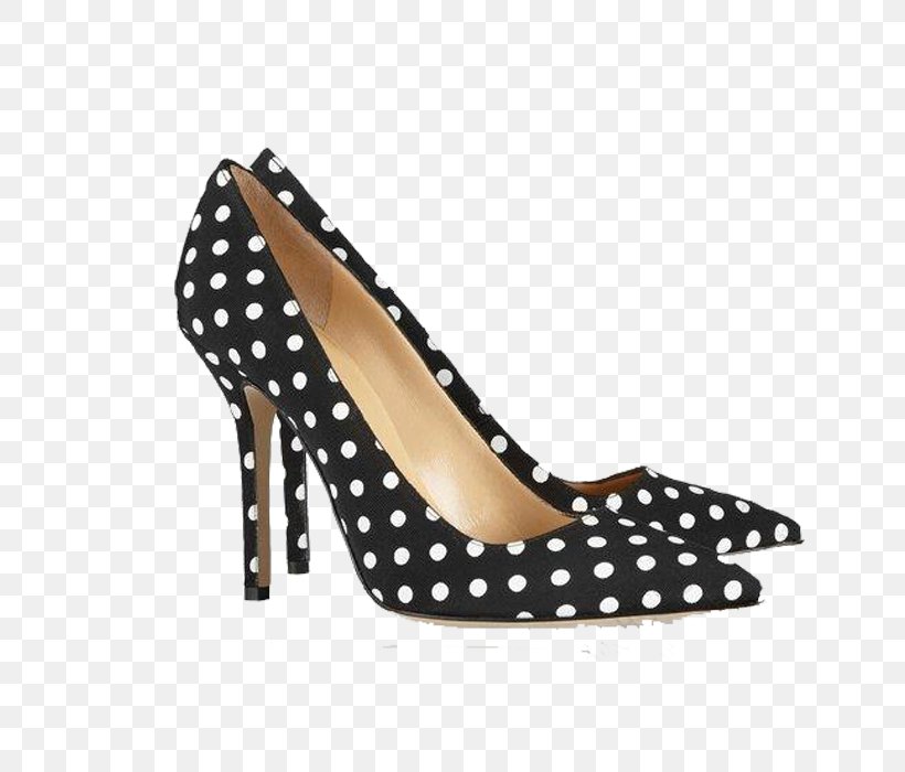 High-heeled Footwear Court Shoe Polka Dot Sandal, PNG, 700x700px, Highheeled Footwear, Absatz, Basic Pump, Black, Court Shoe Download Free