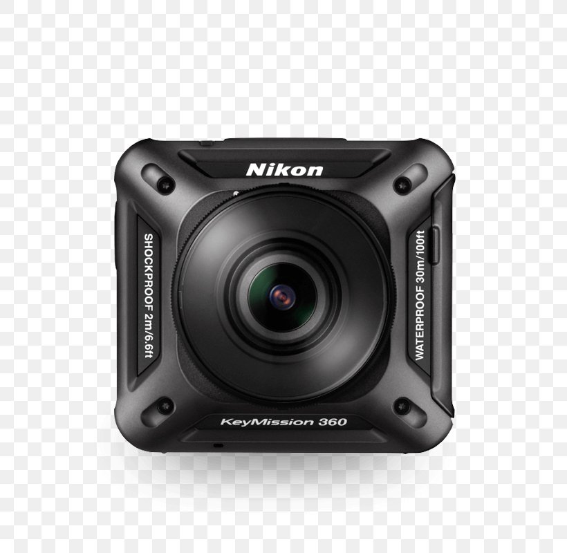 Action Camera Nikon KeyMission 360 4K Resolution Immersive Video, PNG, 800x800px, 4k Resolution, Action Camera, Camcorder, Camera, Camera Accessory Download Free