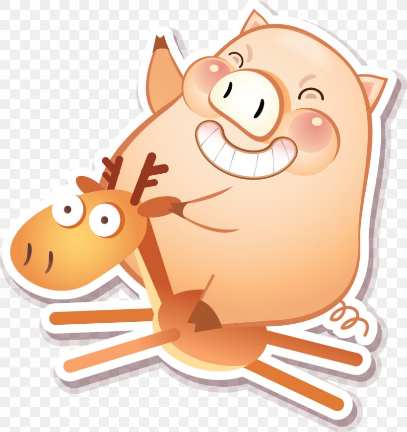 Domestic Pig Clip Art, PNG, 838x890px, Pig, Carnivoran, Cartoon, Cut Of Pork, Domestic Pig Download Free