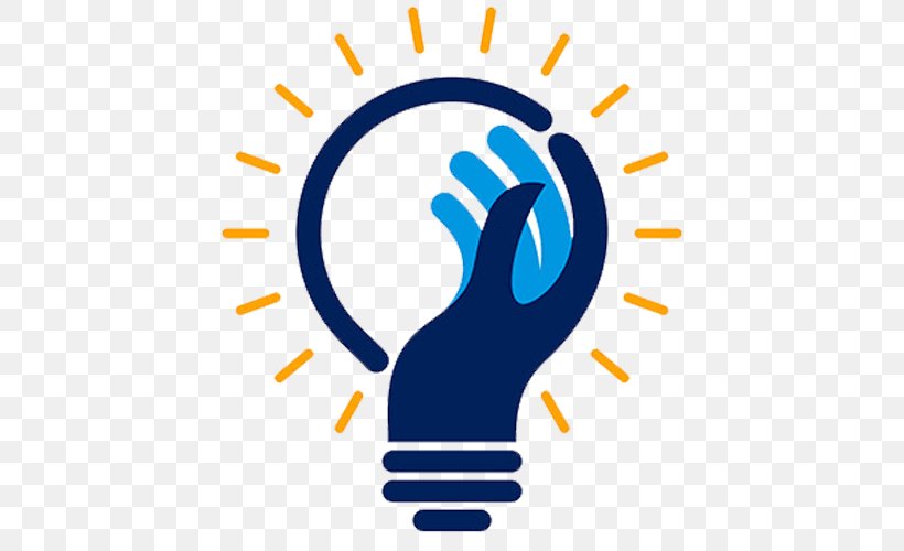 Incandescent Light Bulb Logo, PNG, 500x500px, Incandescent Light Bulb, Area, Compact Fluorescent Lamp, Finger, Hand Download Free