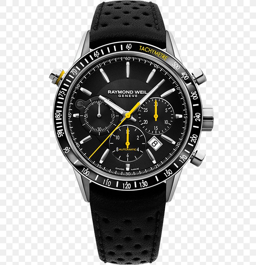 Raymond Weil Chronograph Automatic Watch Freelancer, PNG, 700x850px, Raymond Weil, Automatic Watch, Black Leather Strap, Brand, Chronograph Download Free