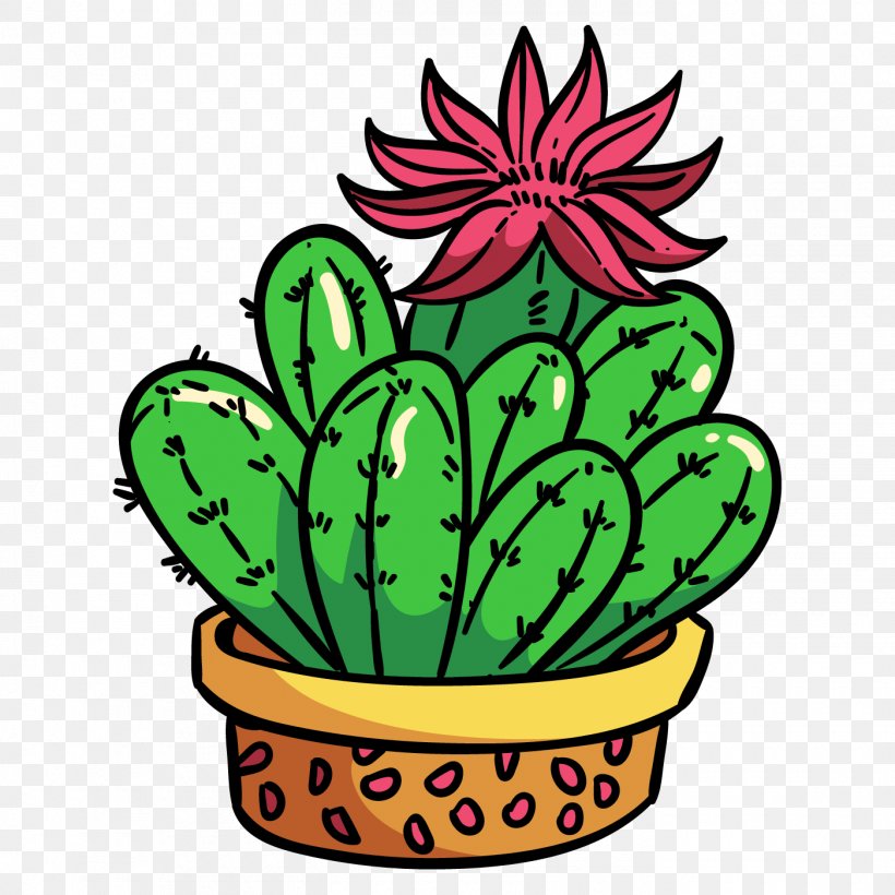 Cactus And Succulents Euclidean Vector Image Download, PNG, 1400x1400px, Cactus, Botany, Cactus And Succulents, Drawing, Flower Download Free