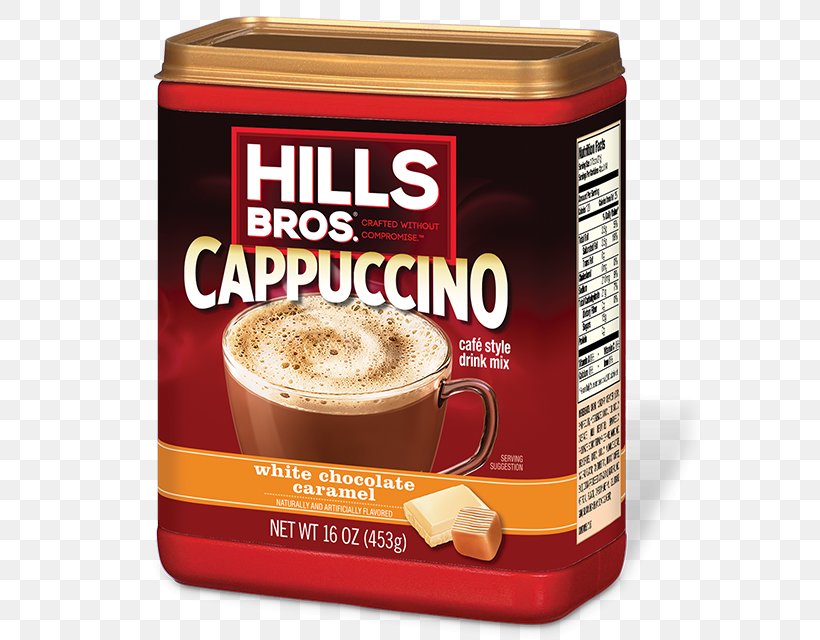 Cappuccino Drink Mix Instant Coffee Caffè Mocha, PNG, 640x640px, Cappuccino, Cafe, Caffeine, Caramel, Coffee Download Free