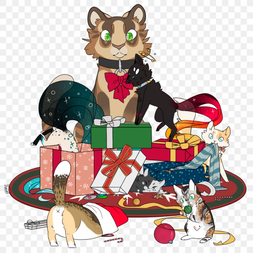 Cat Santa Claus Christmas Decoration, PNG, 894x894px, Cat, Art, Carnivoran, Cartoon, Cat Like Mammal Download Free
