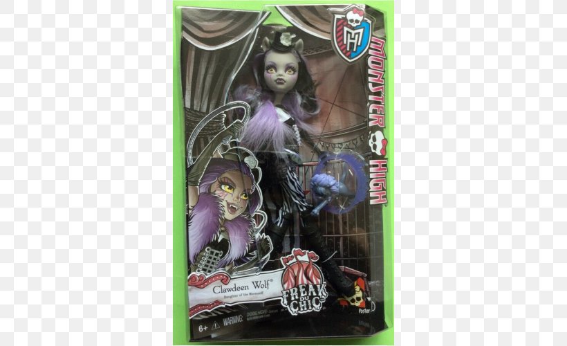 Frankie Stein Monster High Clawdeen Wolf Doll Monster High Clawdeen Wolf Doll Monster High Original Gouls CollectionClawdeen Wolf Doll, PNG, 500x500px, 2016, Frankie Stein, Action Figure, Doll, Mattel Download Free