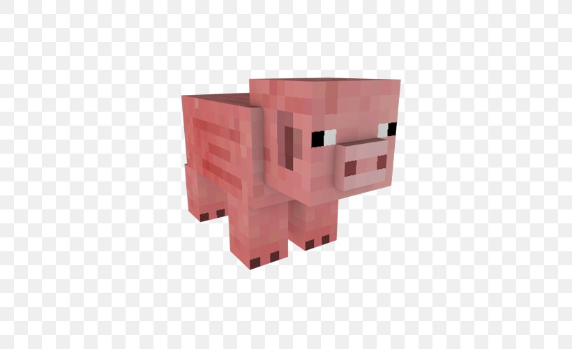 Minecraft Domestic Pig Creeper Mob Clip Art Png 500x500px Minecraft