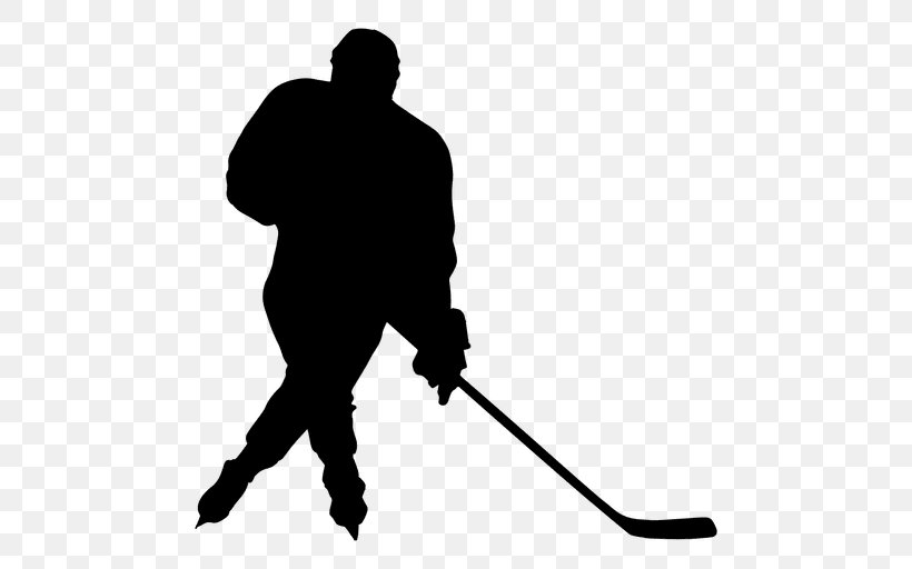 Silhouette Ice Hockey Sport, PNG, 512x512px, Silhouette, Black, Black And White, Hand, Hockey Download Free