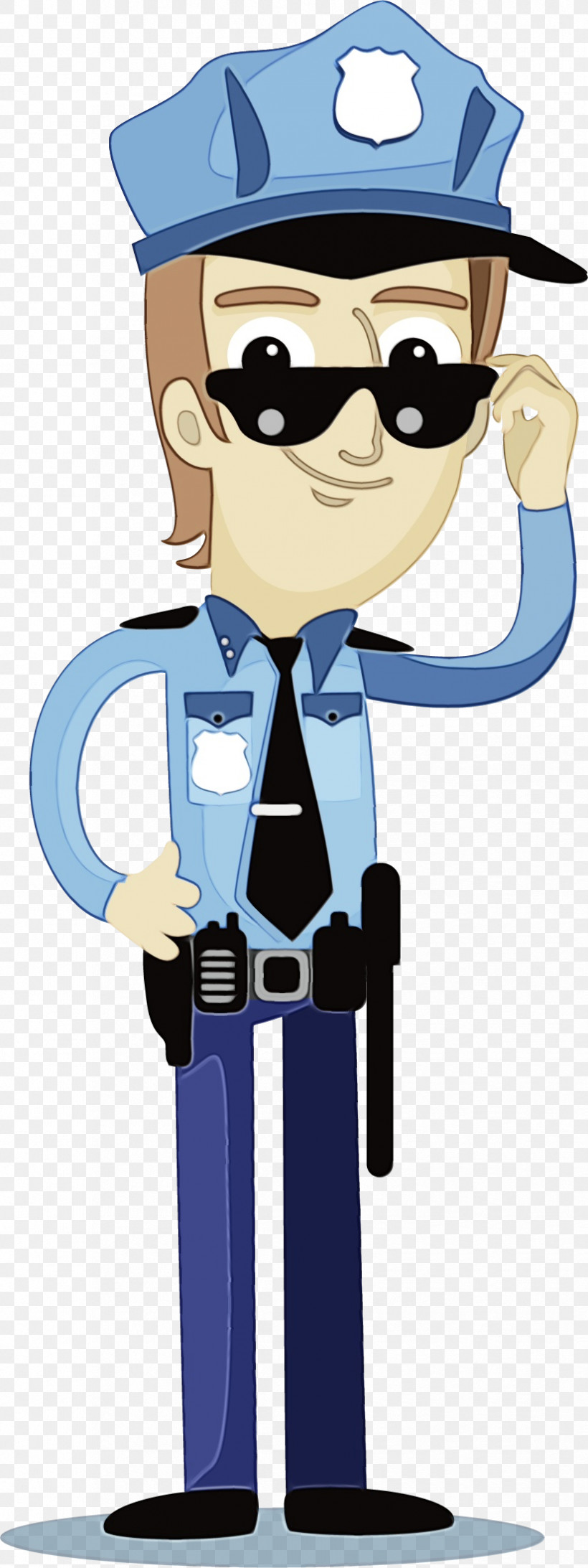 Cartoon Official Police Police Officer Gesture, PNG, 825x2199px, Watercolor, Cartoon, Gesture, Official, Paint Download Free