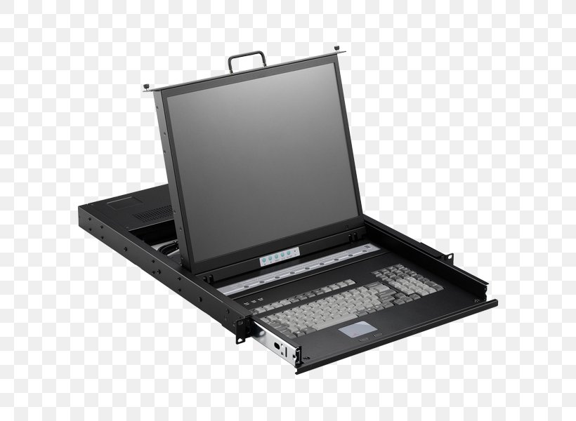 Laptop Computer Keyboard KVM Switches 19-inch Rack Rackmount KVM, PNG, 600x600px, 19inch Rack, Laptop, Computer, Computer Hardware, Computer Keyboard Download Free
