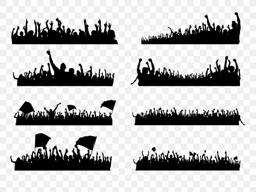 Audience Silhouette Crowd Performance, PNG, 2500x1875px, Silhouette, Audience, Black And White, Brand, Concert Download Free