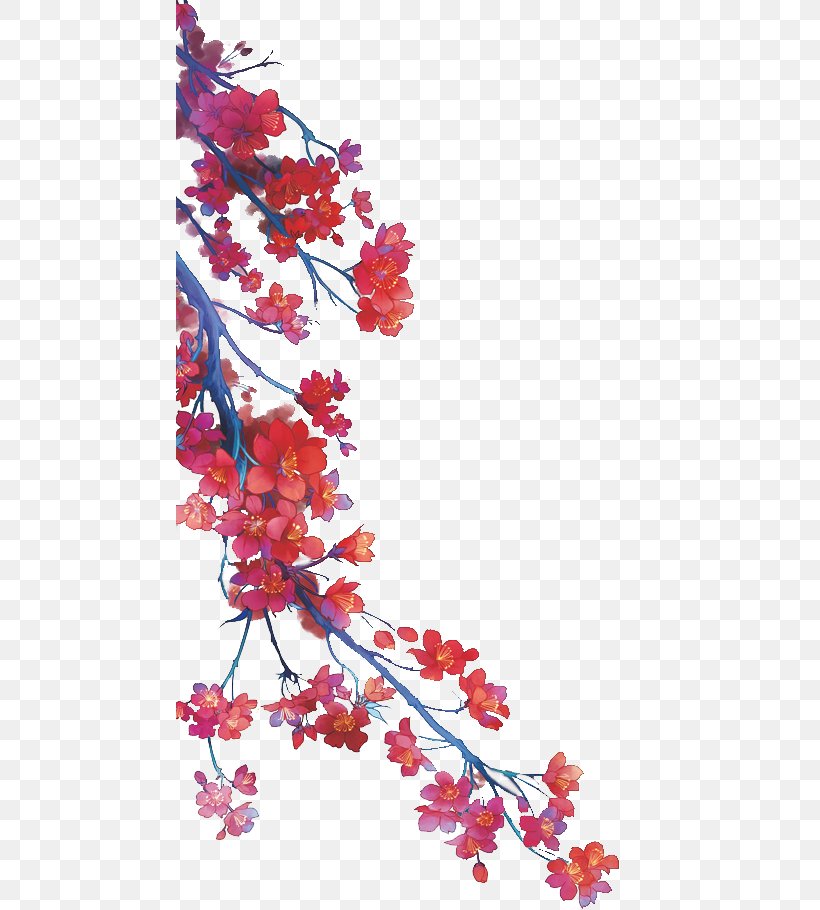 Watercolor Painting Ink Wash Painting Chinese Painting, PNG, 467x910px, Watercolor Painting, Art, Blossom, Branch, Cherry Blossom Download Free