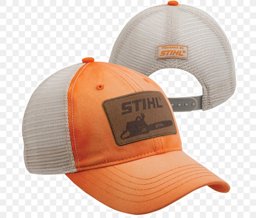 Baseball Cap STIHL Men's Hat OSFA Orange & White Clothing, PNG, 700x700px, Cap, Baseball Cap, Chainsaw, Clothing, Clothing Accessories Download Free