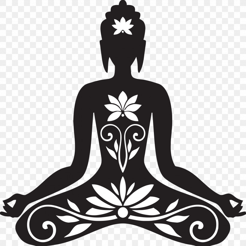 Bodhi Day Bodhi, PNG, 3000x3000px, Bodhi Day, Blackandwhite, Bodhi, Meditation, Plant Download Free