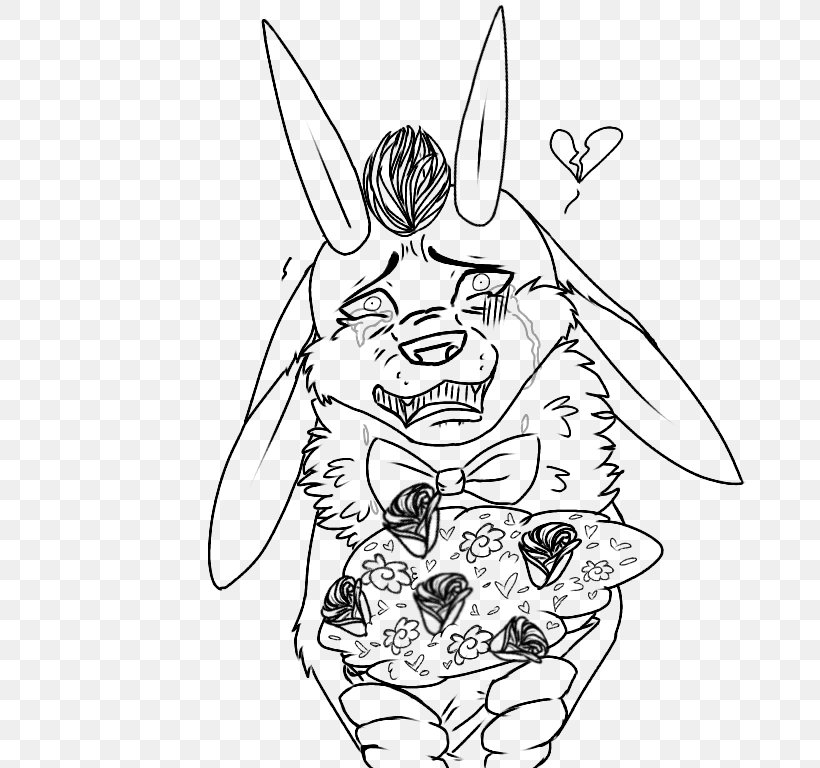 Line Art Hare Drawing, PNG, 768x768px, Watercolor, Cartoon, Flower, Frame, Heart Download Free