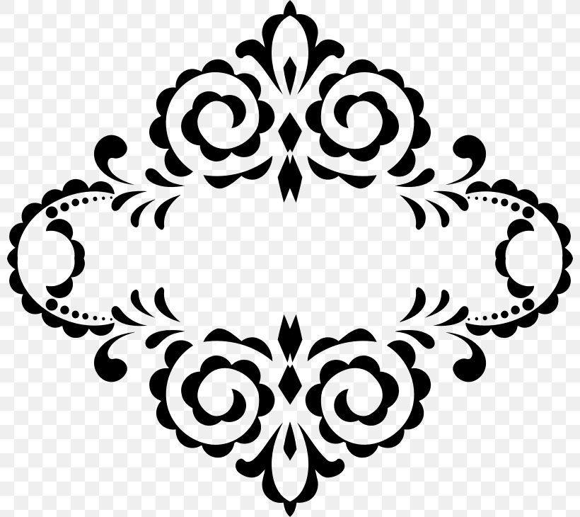 Symmetry White Floral Design Pattern, PNG, 800x730px, Symmetry, Artwork, Black, Black And White, Branch Download Free